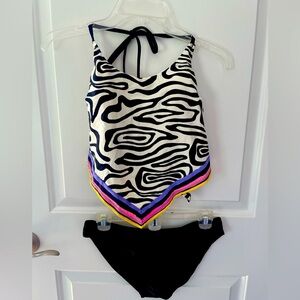 Trina Turk halter scarf swim set